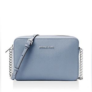 Baby blue micheal kors crossbody purse